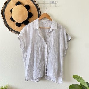 ✨ James Perse Linen Stripe Dolman Sleeve Button Down Shirt ✨